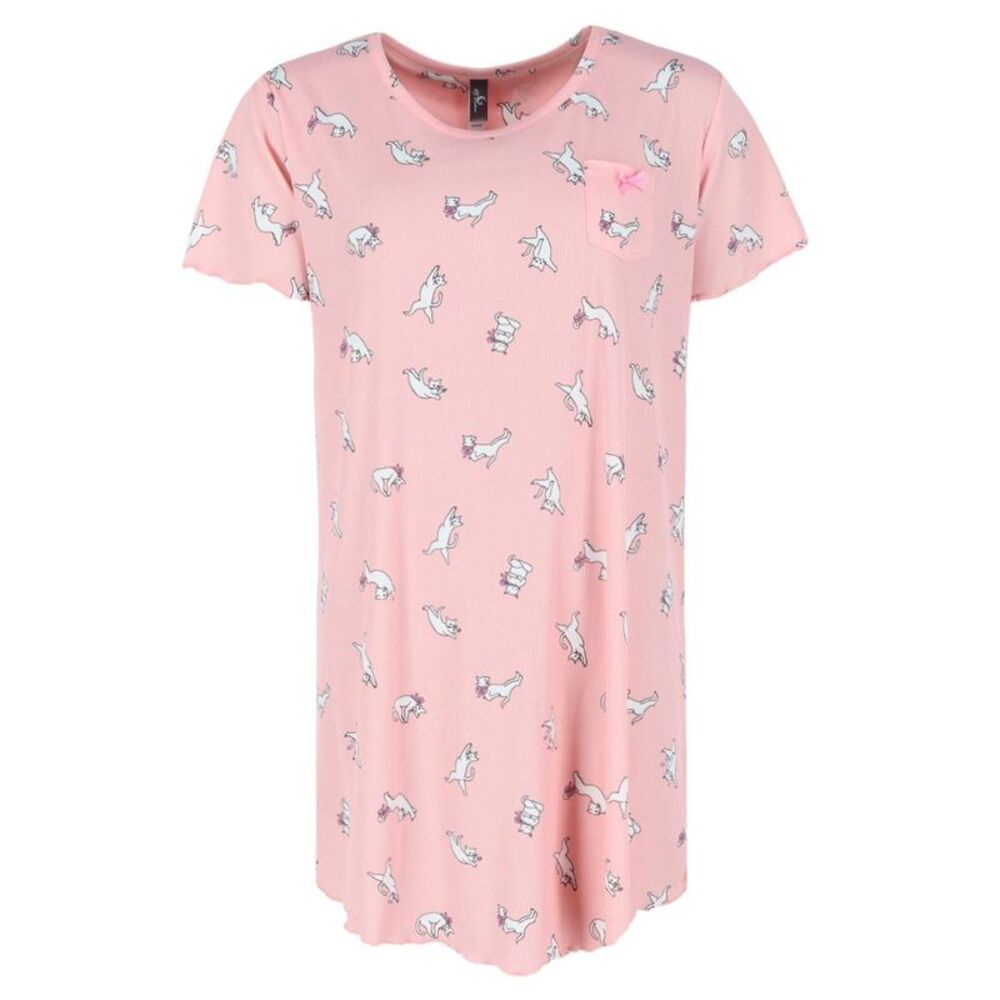 PJ Couture Women's Coral Kitties Sleep Shirt